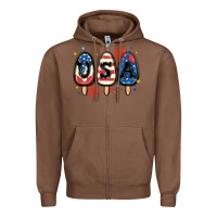 Chestnut usa popsicles Zipper Hoodie - MaliasSmallBusiness