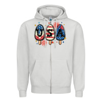 Dove Grey usa popsicles Zipper Hoodie - MaliasSmallBusiness