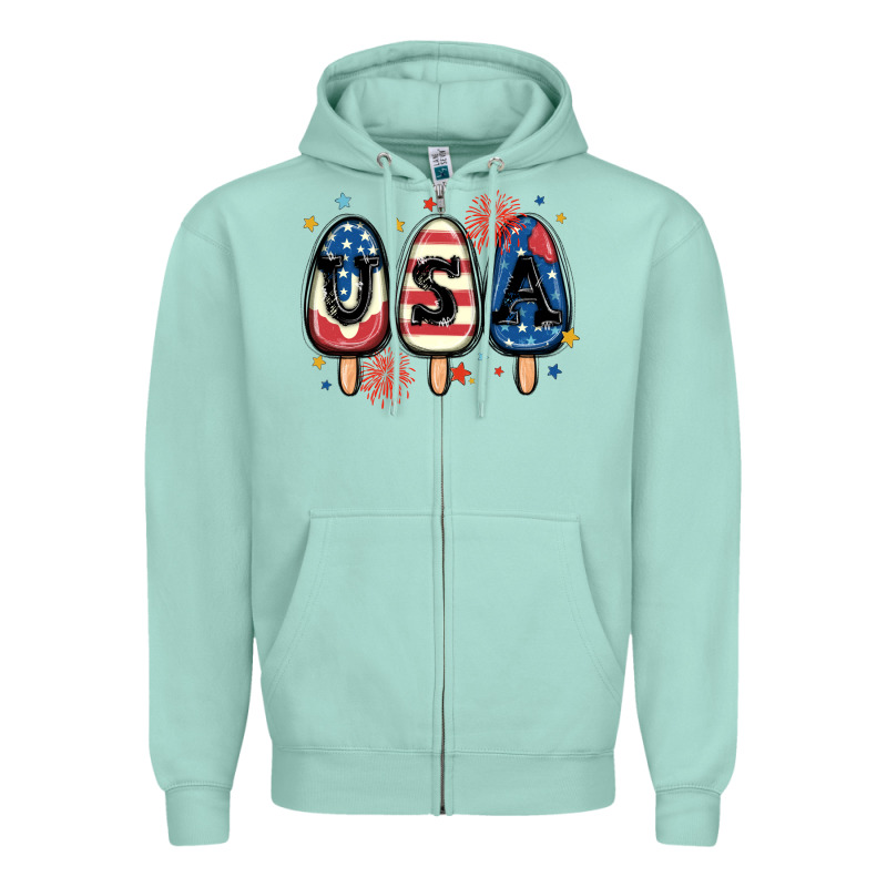 Usa Popsicles Zipper Hoodie by MaliasSmallBusiness | Teevron