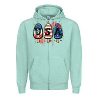 Seafoam usa popsicles Zipper Hoodie - MaliasSmallBusiness