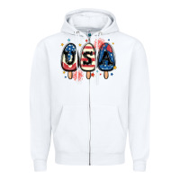 White usa popsicles Zipper Hoodie - MaliasSmallBusiness