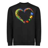 Black autism heart Heavyweight Sweatshirt - JahusDesignShop