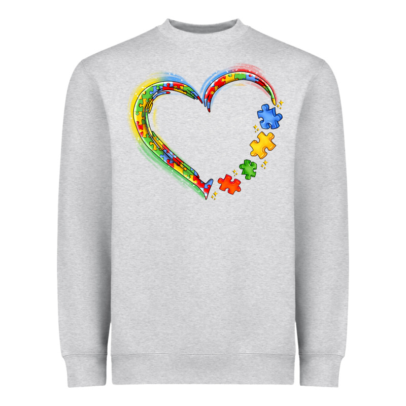 Autism Heart Heavyweight Sweatshirt by JahusDesignShop | Teevron
