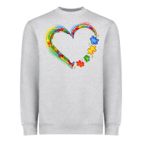 Heather Grey autism heart Heavyweight Sweatshirt - JahusDesignShop