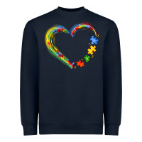 Navy autism heart Heavyweight Sweatshirt - JahusDesignShop