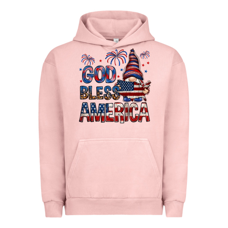 God Bless America With Gnome 4th Of July Urban Hoodie by HowdyJamesFarm | Teevron