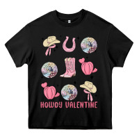 Black howdy valentine Heavy Core Tee - MaliasSmallBusiness