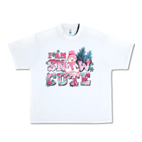 White i am snow cute Urban Heavy Tee - AdoDesignShop