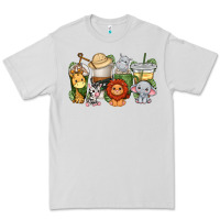 Dove Grey cute baby safari animals coffee cups Premium Tee - texasbilliewilder