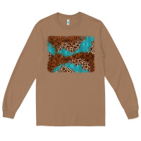 Toasted Coconut turquoise glitter leopard background Long Sleeve Tee - AdoDesignShop