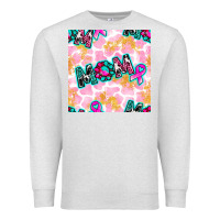 Oatmeal Heather Breast Cancer Awareness Mom With Leopard Patterns Premium Sweatshirt - BundleAndBundleShop