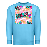 Ocean Blue Breast Cancer Awareness Mom With Leopard Patterns Premium Sweatshirt - BundleAndBundleShop