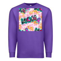 Purple Breast Cancer Awareness Mom With Leopard Patterns Premium Sweatshirt - BundleAndBundleShop