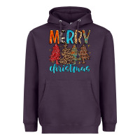 Plum merry christmas trees Heavyweight Hoodie - MaliasSmallBusiness