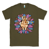 Army Green easter leopard bunny sunflower Classic Tee - Artiststas