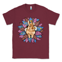 Burgundy easter leopard bunny sunflower Classic Tee - Artiststas