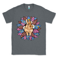 Charcoal Heather easter leopard bunny sunflower Classic Tee - Artiststas