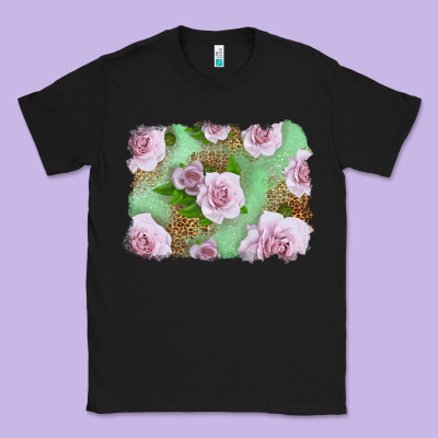 Pink Roses Background Classic Tee Designed By Lillyallendesigns