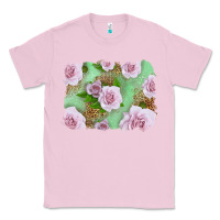 Bubblegum Pink Pink Roses Background Classic Tee - LillyAllenDesigns