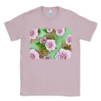 Lilac Pink Roses Background Classic Tee - LillyAllenDesigns