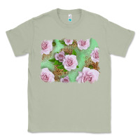 Matcha Pink Roses Background Classic Tee - LillyAllenDesigns