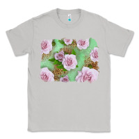 Moon Dust Pink Roses Background Classic Tee - LillyAllenDesigns