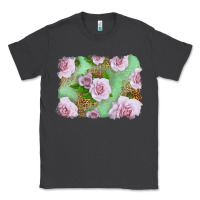 Smoke Pink Roses Background Classic Tee - LillyAllenDesigns