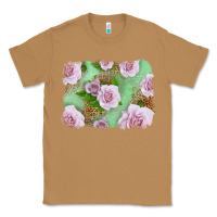 Toasted Coconut Pink Roses Background Classic Tee - LillyAllenDesigns
