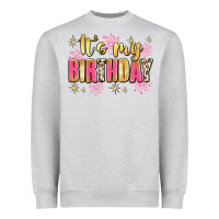 Heather Grey it's my birthday Heavyweight Sweatshirt - JahusDesignShop