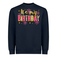 Navy it's my birthday Heavyweight Sweatshirt - JahusDesignShop