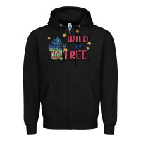 Black wild and free Zipper Hoodie - MaliasSmallBusiness