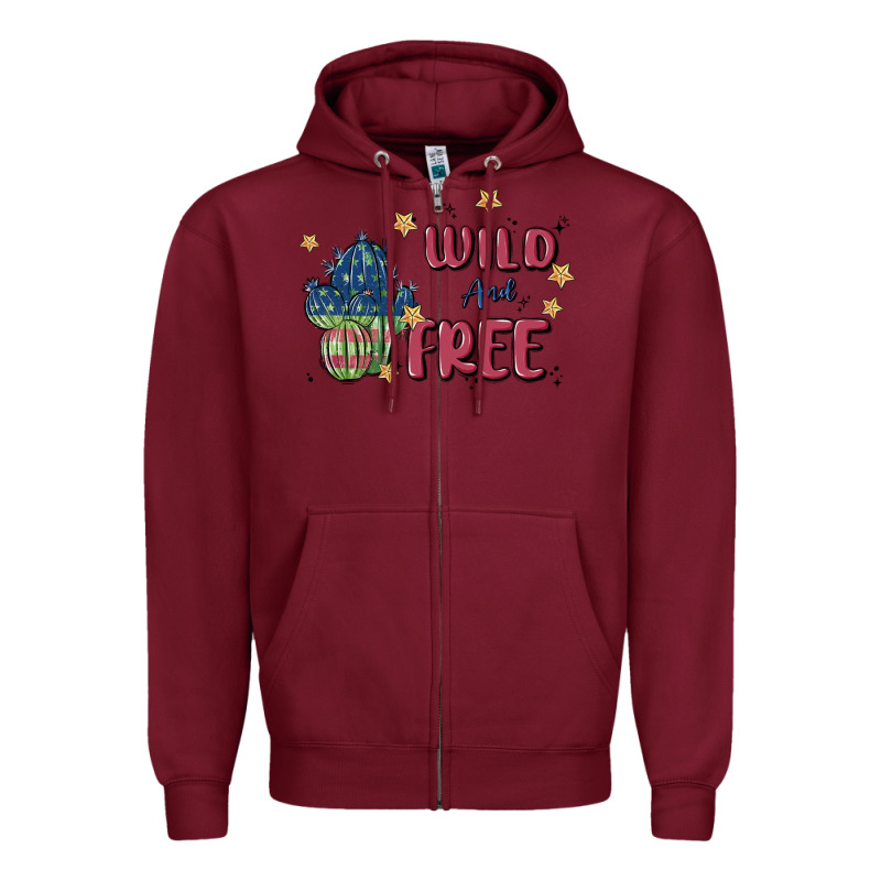 Wild And Free Zipper Hoodie by MaliasSmallBusiness | Teevron