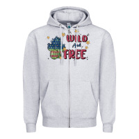 Heather Grey wild and free Zipper Hoodie - MaliasSmallBusiness