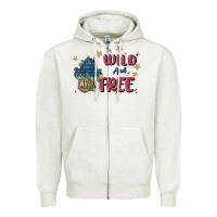 Oatmeal Heather wild and free Zipper Hoodie - MaliasSmallBusiness