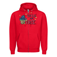Red wild and free Zipper Hoodie - MaliasSmallBusiness