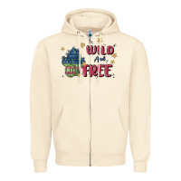 Sandshell wild and free Zipper Hoodie - MaliasSmallBusiness