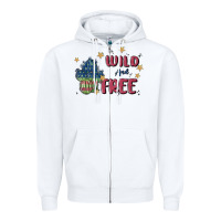 White wild and free Zipper Hoodie - MaliasSmallBusiness