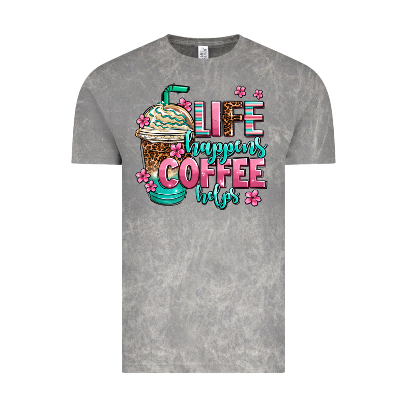 Life Happens Coffee  Helps Vintage Tee by AdoDesignShop | Teevron