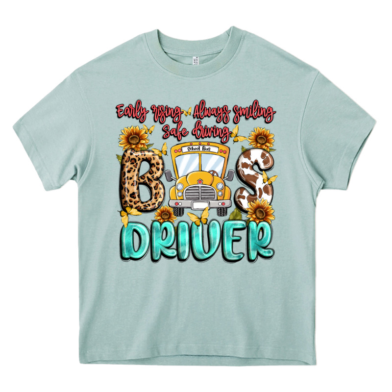 Early Rising Always Smiling Safe Driving Bus Drive Heavy Core Tee by MaliasSmallBusiness | Teevron