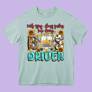 Early Rising Always Smiling Safe Driving Bus Drive Heavy Core Tee Designed By Maliassmallbusiness