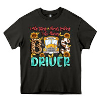 Asphalt early rising always smiling safe driving bus drive Heavy Core Tee - MaliasSmallBusiness