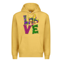 Antique Gold mardi gras love Premium Hoodie - RanaPortraitStore