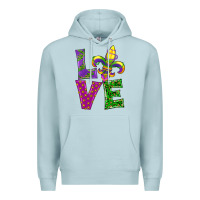 Blue Mist mardi gras love Premium Hoodie - RanaPortraitStore