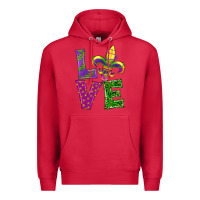 Cardinal mardi gras love Premium Hoodie - RanaPortraitStore