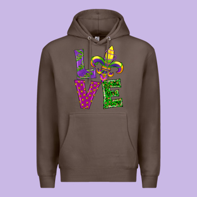 Mardi Gras Love Premium Hoodie Designed By Ranaportraitstore