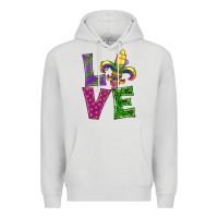 Dove Grey mardi gras love Premium Hoodie - RanaPortraitStore
