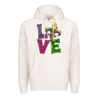 Pale Pink mardi gras love Premium Hoodie - RanaPortraitStore