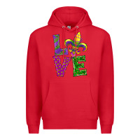 Red mardi gras love Premium Hoodie - RanaPortraitStore