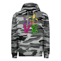Slate Camo mardi gras love Premium Hoodie - RanaPortraitStore