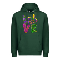 Sports Green mardi gras love Premium Hoodie - RanaPortraitStore